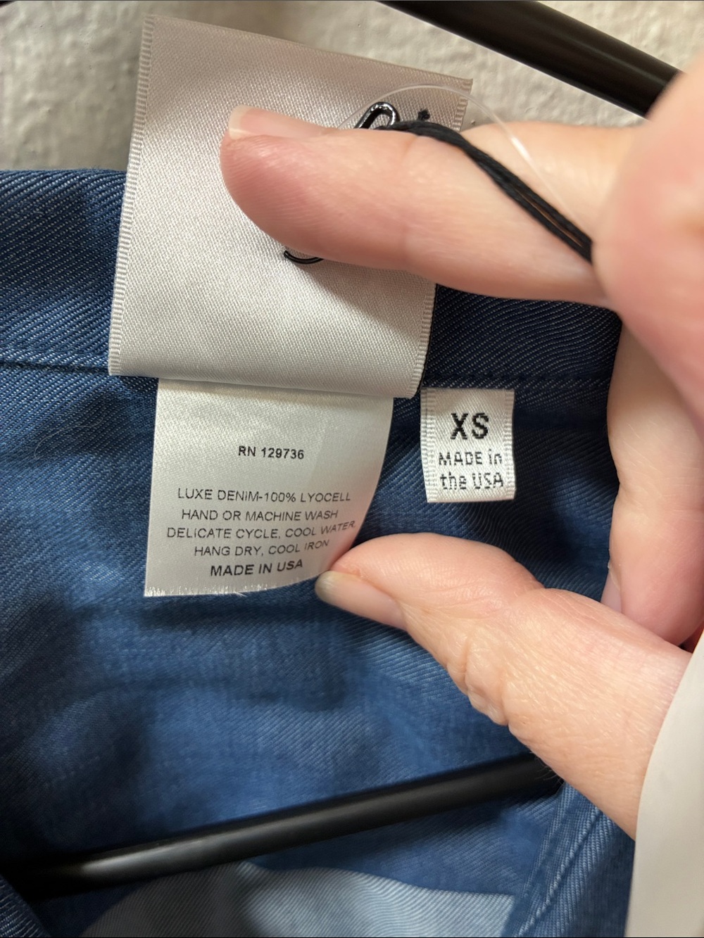 Finley Denim-Blue Ruffle Front Blazer Jacket - Picture 3 of 4